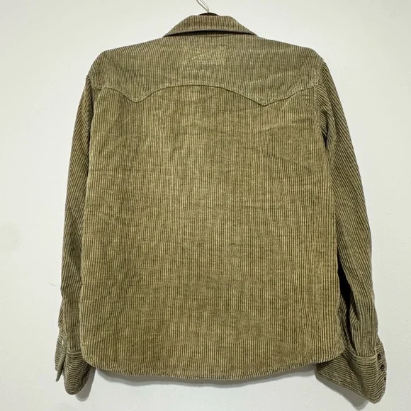 We The Free Hideaway Cord Western Shirt Size Medium reg $148 Black/Gold/Brown - Picture 6 of 10